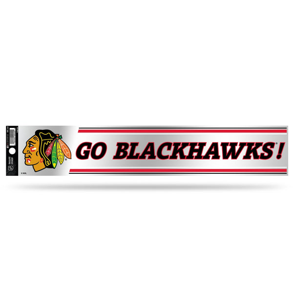 Wholesale NHL Chicago Blackhawks 3" x 17" Tailgate Sticker For Car/Truck/SUV By Rico Industries