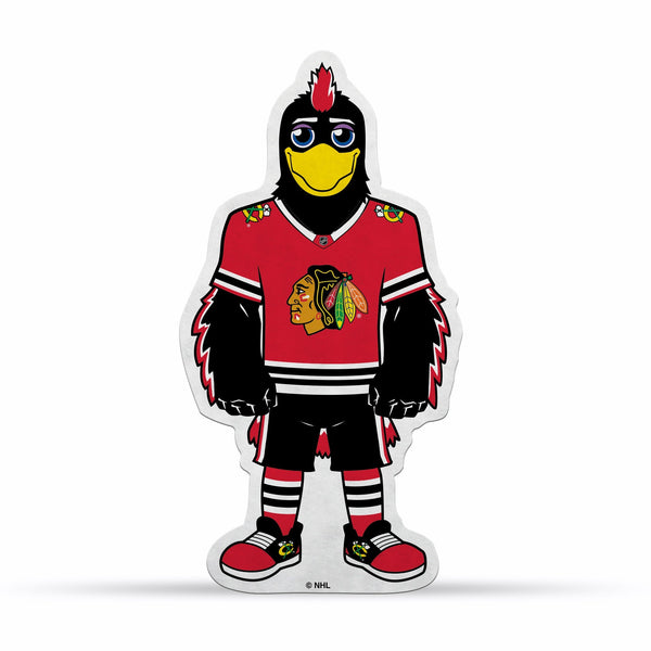 Wholesale NHL Chicago Blackhawks Classic Mascot Shape Cut Pennant - Home and Living Room Décor - Soft Felt EZ to Hang By Rico Industries