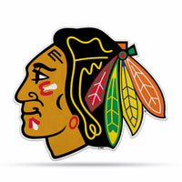 Wholesale NHL Chicago Blackhawks Classic Team Logo Shape Cut Pennant - Home and Living Room Décor - Soft Felt EZ to Hang By Rico Industries