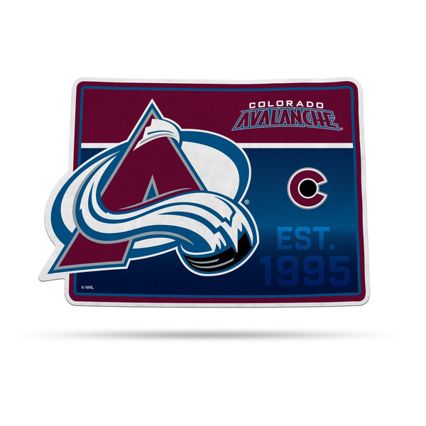 Wholesale NHL Colorado Avalanche Classic State Shape Cut Pennant - Home and Living Room Décor - Soft Felt EZ to Hang By Rico Industries