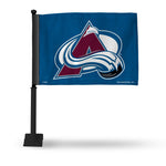 Wholesale NHL Colorado Avalanche Double Sided Car Flag - 16" x 19" - Strong Black Pole that Hooks Onto Car/Truck/Automobile By Rico Industries