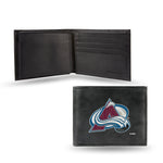 Wholesale NHL Colorado Avalanche Embroidered Genuine Leather Billfold Wallet 3.25" x 4.25" - Slim By Rico Industries