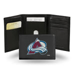 Wholesale NHL Colorado Avalanche Embroidered Genuine Leather Tri-fold Wallet 3.25" x 4.25" - Slim By Rico Industries