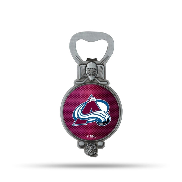 Wholesale NHL Colorado Avalanche Magnetic Bottle Opener, Stainless Steel, Strong Magnet to Display on Fridge By Rico Industries