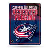 Wholesale NHL Columbus Blue Jackets 8.5" x 11" Metal Parking Sign - Great for Man Cave, Bed Room, Office, Home Décor By Rico Industries