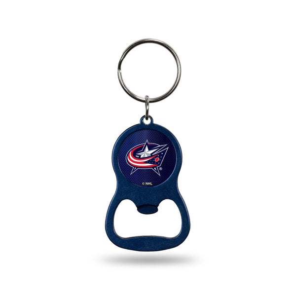 Wholesale NHL Columbus Blue Jackets Metal Keychain - Beverage Bottle Opener With Key Ring - Pocket Size By Rico Industries