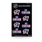 Wholesale NHL Columbus Blue Jackets Peel & Stick Temporary Tattoos - Eye Black - Game Day Approved! By Rico Industries