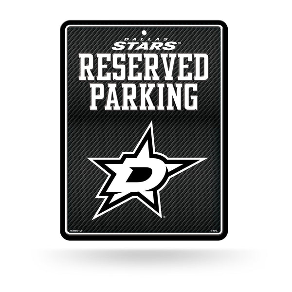 Wholesale NHL Dallas Stars 8.5" x 11" Carbon Fiber Metal Parking Sign - Great for Man Cave, Bed Room, Office, Home Décor By Rico Industries