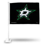 Wholesale NHL Dallas Stars Double Sided Car Flag - 16" x 19" - Strong Pole that Hooks Onto Car/Truck/Automobile By Rico Industries