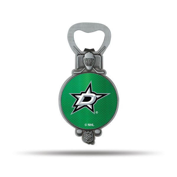 Wholesale NHL Dallas Stars Magnetic Bottle Opener, Stainless Steel, Strong Magnet to Display on Fridge By Rico Industries