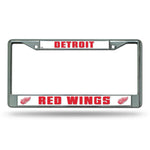 Wholesale NHL Detroit Red Wings 12" x 6" Silver Chrome Car/Truck/SUV Auto Accessory By Rico Industries