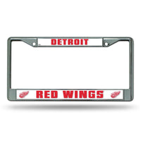 Wholesale NHL Detroit Red Wings 12" x 6" Silver Chrome Car/Truck/SUV Auto Accessory By Rico Industries