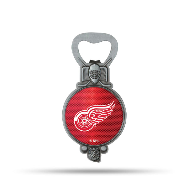 Wholesale NHL Detroit Red Wings Magnetic Bottle Opener, Stainless Steel, Strong Magnet to Display on Fridge By Rico Industries