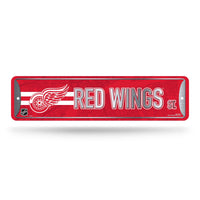 Wholesale NHL Detroit Red Wings Metal Street Sign 4" x 15" Home Décor - Bedroom - Office - Man Cave By Rico Industries