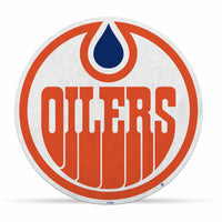 Wholesale NHL Edmonton Oilers Retro Shape Cut Pennant - Home and Living Room Décor - Soft Felt EZ to Hang By Rico Industries