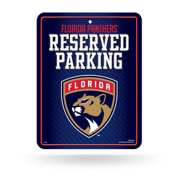 Wholesale NHL Florida Panthers 8.5" x 11" Metal Parking Sign - Great for Man Cave, Bed Room, Office, Home Décor By Rico Industries