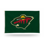 Wholesale NHL Minnesota Wild 3' x 5' Classic Banner Flag - Single Sided - Indoor or Outdoor - Home Décor By Rico Industries