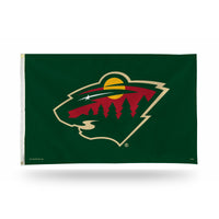 Wholesale NHL Minnesota Wild 3' x 5' Classic Banner Flag - Single Sided - Indoor or Outdoor - Home Décor By Rico Industries