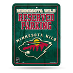 Wholesale NHL Minnesota Wild 8.5" x 11" Metal Parking Sign - Great for Man Cave, Bed Room, Office, Home Décor By Rico Industries