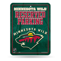 Wholesale NHL Minnesota Wild 8.5" x 11" Metal Parking Sign - Great for Man Cave, Bed Room, Office, Home Décor By Rico Industries