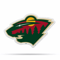 Wholesale NHL Minnesota Wild Classic Team Logo Shape Cut Pennant - Home and Living Room Décor - Soft Felt EZ to Hang By Rico Industries