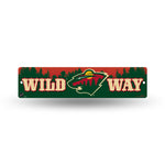 Wholesale NHL Minnesota Wild Plastic 4" x 16" Street Sign By Rico Industries