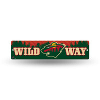 Wholesale NHL Minnesota Wild Plastic 4" x 16" Street Sign By Rico Industries