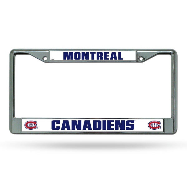 Wholesale NHL Montreal Canadiens 12" x 6" Silver Chrome Car/Truck/SUV Auto Accessory By Rico Industries