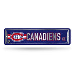 Wholesale NHL Montreal Canadiens Metal Street Sign 4" x 15" Home Décor - Bedroom - Office - Man Cave By Rico Industries