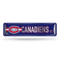 Wholesale NHL Montreal Canadiens Metal Street Sign 4" x 15" Home Décor - Bedroom - Office - Man Cave By Rico Industries