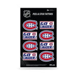 Wholesale NHL Montreal Canadiens Peel & Stick Temporary Tattoos - Eye Black - Game Day Approved! By Rico Industries