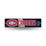 Wholesale NHL Montreal Canadiens Plastic 4" x 16" Street Sign By Rico Industries