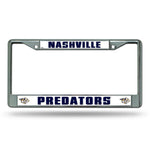 Wholesale NHL Nashville Predators 12" x 6" Silver Chrome Car/Truck/SUV Auto Accessory By Rico Industries