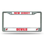 Wholesale NHL New Jersey Devils 12" x 6" Silver Chrome Car/Truck/SUV Auto Accessory By Rico Industries