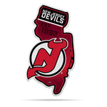 Wholesale NHL New Jersey Devils Classic State Shape Cut Pennant - Home and Living Room Décor - Soft Felt EZ to Hang By Rico Industries