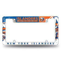 Wholesale NHL New York Islanders 12" x 6" Chrome All Over Automotive License Plate Frame for Car/Truck/SUV By Rico Industries