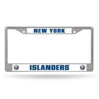 Wholesale NHL New York Islanders 12" x 6" Silver Chrome Car/Truck/SUV Auto Accessory By Rico Industries