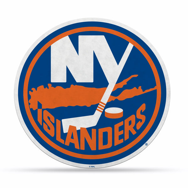 Wholesale NHL New York Islanders Classic Team Logo Shape Cut Pennant - Home and Living Room Décor - Soft Felt EZ to Hang By Rico Industries