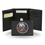 Wholesale NHL New York Islanders Embroidered Genuine Leather Tri-fold Wallet 3.25" x 4.25" - Slim By Rico Industries