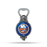 Wholesale NHL New York Islanders Magnetic Bottle Opener, Stainless Steel, Strong Magnet to Display on Fridge By Rico Industries