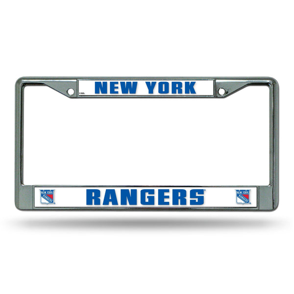 Wholesale NHL New York Rangers 12" x 6" Silver Chrome Car/Truck/SUV Auto Accessory By Rico Industries