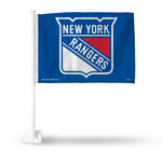 Wholesale NHL New York Rangers Double Sided Car Flag - 16" x 19" - Strong Pole that Hooks Onto Car/Truck/Automobile By Rico Industries