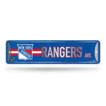 Wholesale NHL New York Rangers Metal Street Sign 4" x 15" Home Décor - Bedroom - Office - Man Cave By Rico Industries