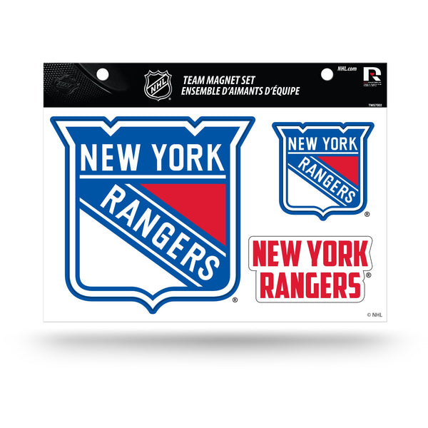 Wholesale NHL New York Rangers Team Magnet Set 8.5" x 11" - Home Décor - Regrigerator, Office, Kitchen By Rico Industries