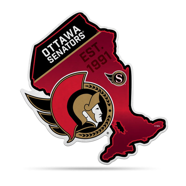 Wholesale NHL Ottawa Senators Classic State Shape Cut Pennant - Home and Living Room Décor - Soft Felt EZ to Hang By Rico Industries