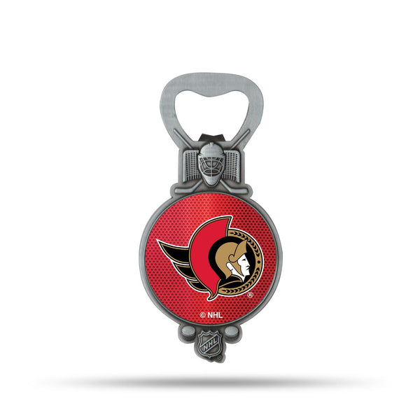 Wholesale NHL Ottawa Senators Magnetic Bottle Opener, Stainless Steel, Strong Magnet to Display on Fridge By Rico Industries