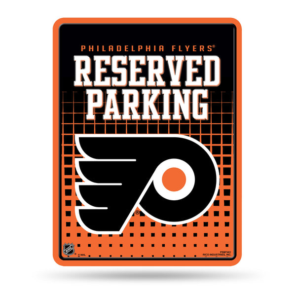 Wholesale NHL Philadelphia Flyers 8.5" x 11" Metal Parking Sign - Great for Man Cave, Bed Room, Office, Home Décor By Rico Industries