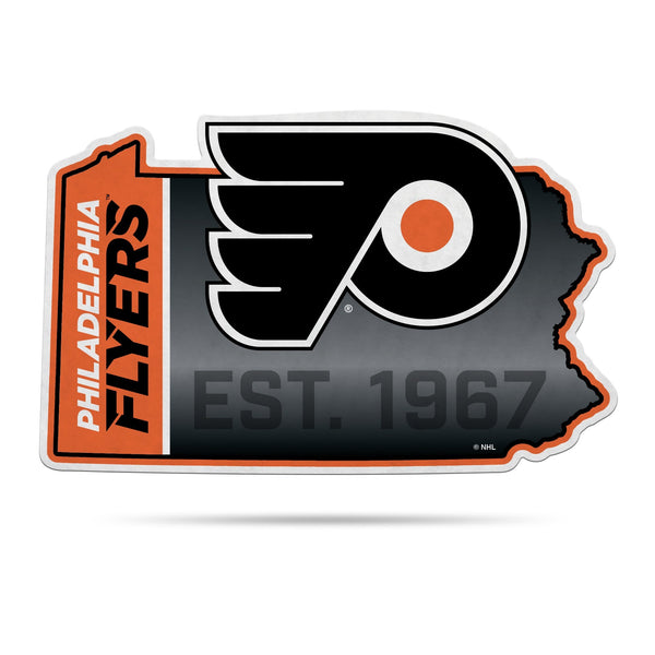 Wholesale NHL Philadelphia Flyers Classic State Shape Cut Pennant - Home and Living Room Décor - Soft Felt EZ to Hang By Rico Industries