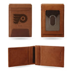 Wholesale NHL Philadelphia Flyers Genuine Leather Front Pocket Wallet - Slim Wallet By Rico Industries