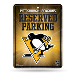 Wholesale NHL Pittsburgh Penguins 8.5" x 11" Metal Parking Sign - Great for Man Cave, Bed Room, Office, Home Décor By Rico Industries